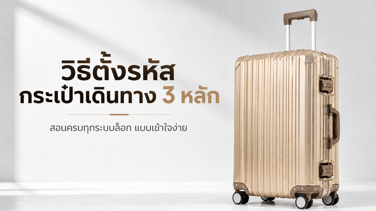 วิธีตั้งรหัสกระเป๋าเดินทาง 3 หลัก ทุกระบบล็อก (ฉบับเข้าใจง่าย มีภาพประกอบ)