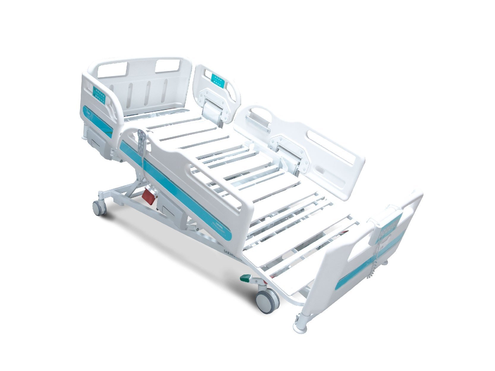 เตียงผู้ป่วยไฟฟ้า 8 ฟังก์ชัน Super Low ปรับตำพิเศษ รุ่น ปีกนกแกรนด์ ดีลักซ์ (Grand Deluxe Hospital Bed)