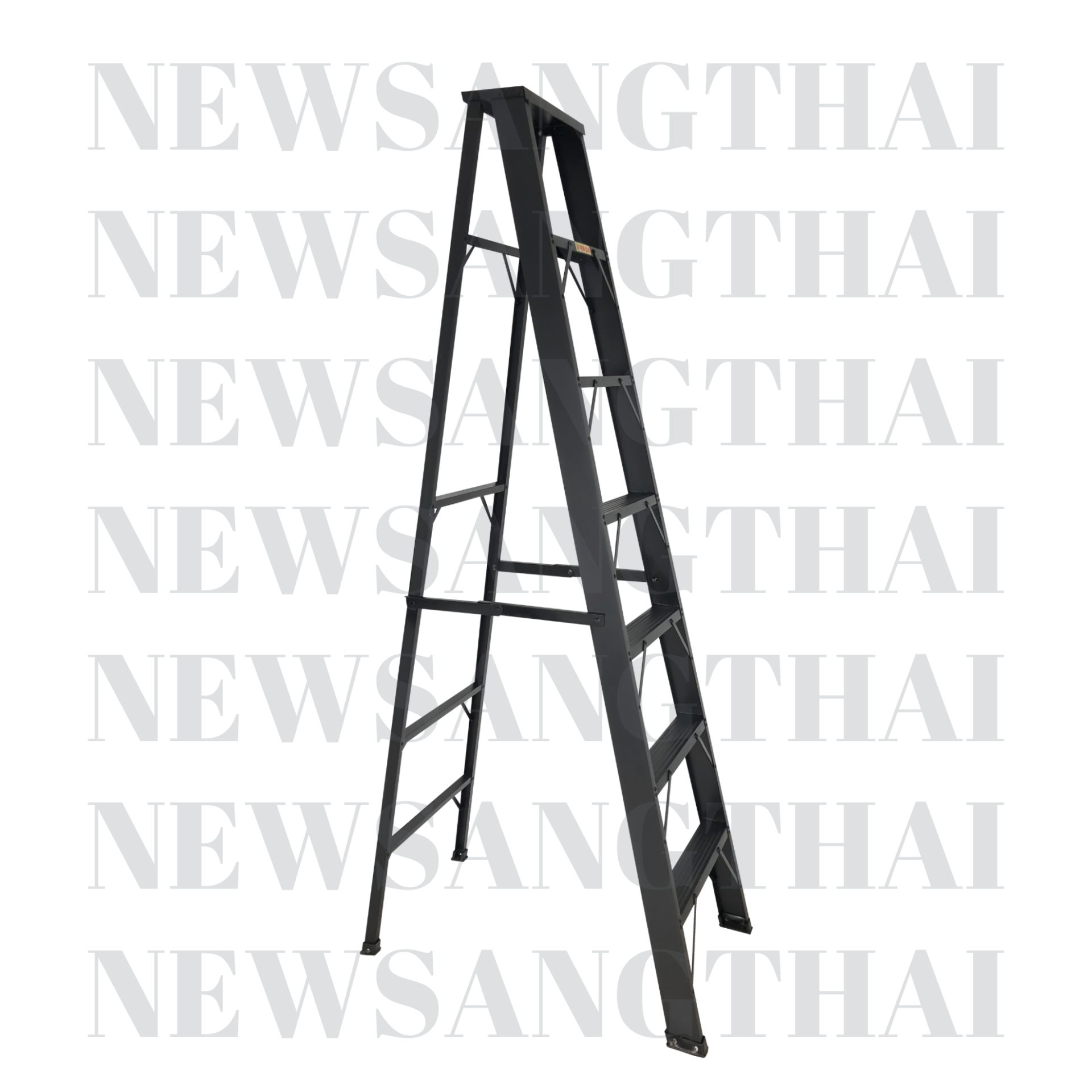 Newcon Black color Standard A-Shaped Aluminium Folding Ladder 7 Feet