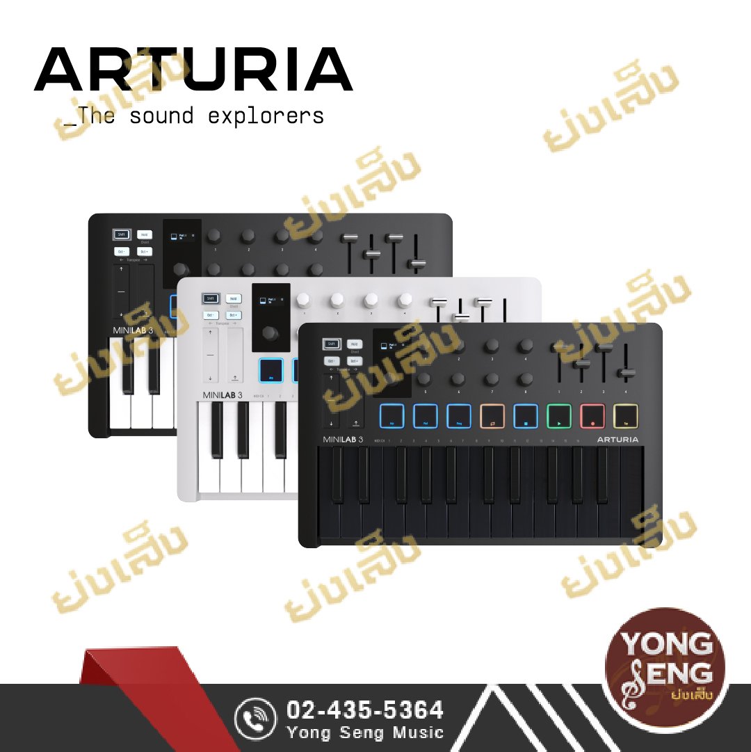 Arturia MiniLab 3 Hybrid Keyboard Controller Deep Black