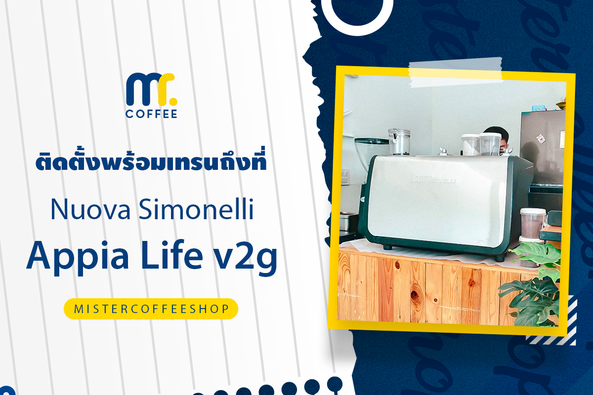 รีวิวติดตั้งเครื่องชงกาแฟสด เซ็ตเครื่องชง Nuova Simonelli Appia life v2g