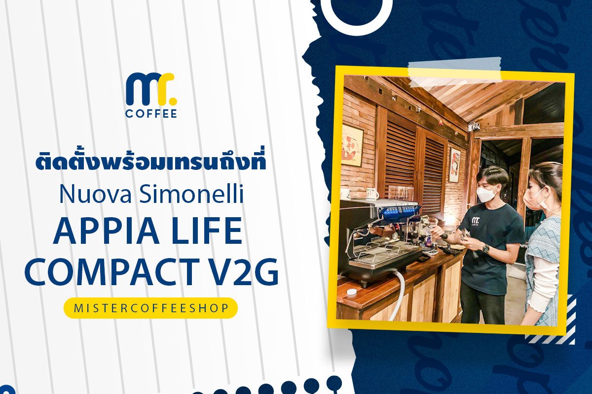 รีวิวติดตั้งเครื่องชงกาแฟสด เซ็ตเครื่องชง Nuova Simonelli Appia life compact V2G