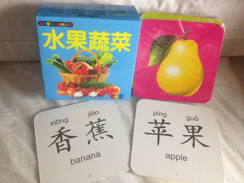 บัตรคำศัพท์ภาษาจีนหมวดผักและผลไม้ต่างๆ