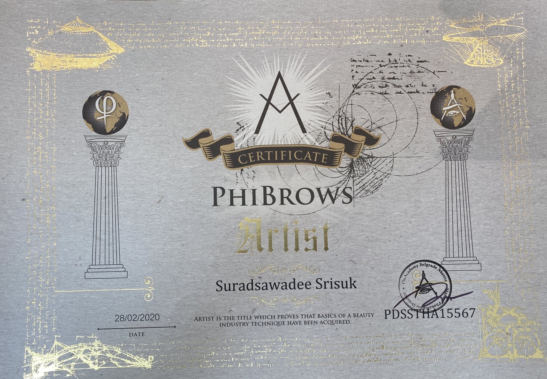 PhiBrows Certificates 