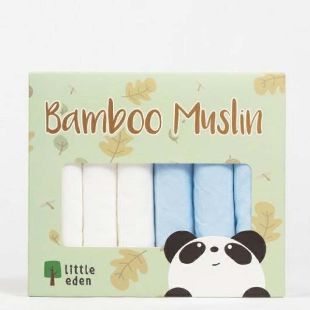 ผ้าอ้อมใยไผ่ Bamboo Muslin "30X30 นิ้ว (2 สี) Little Eden