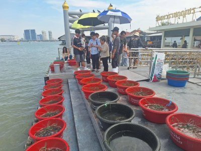 รีวิวปล่อยปลาหน้าเขียง วัดเทวราชฯ กับครอบครัวชุดใหญ่ โดย FishAmulet -66901