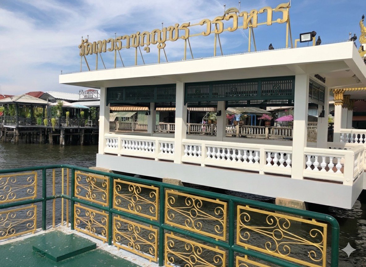 ป้ายท่าน้ำวัดเทวราช โดย FishAmulet