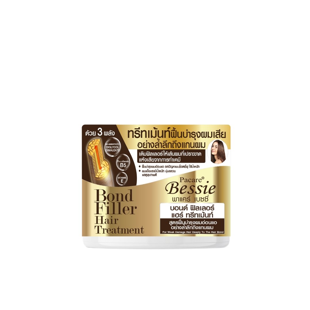 Pacare Bessie พาแคร์ เบซซี่ บอนด์ ฟิลเลอร์ แฮร์ ทรีทเม้นท์ 220 มล. - ทรีทเม้นท์บำรุงผม เติมฟิลเลอร์ให้เส้นผมที่แห้งเสีย