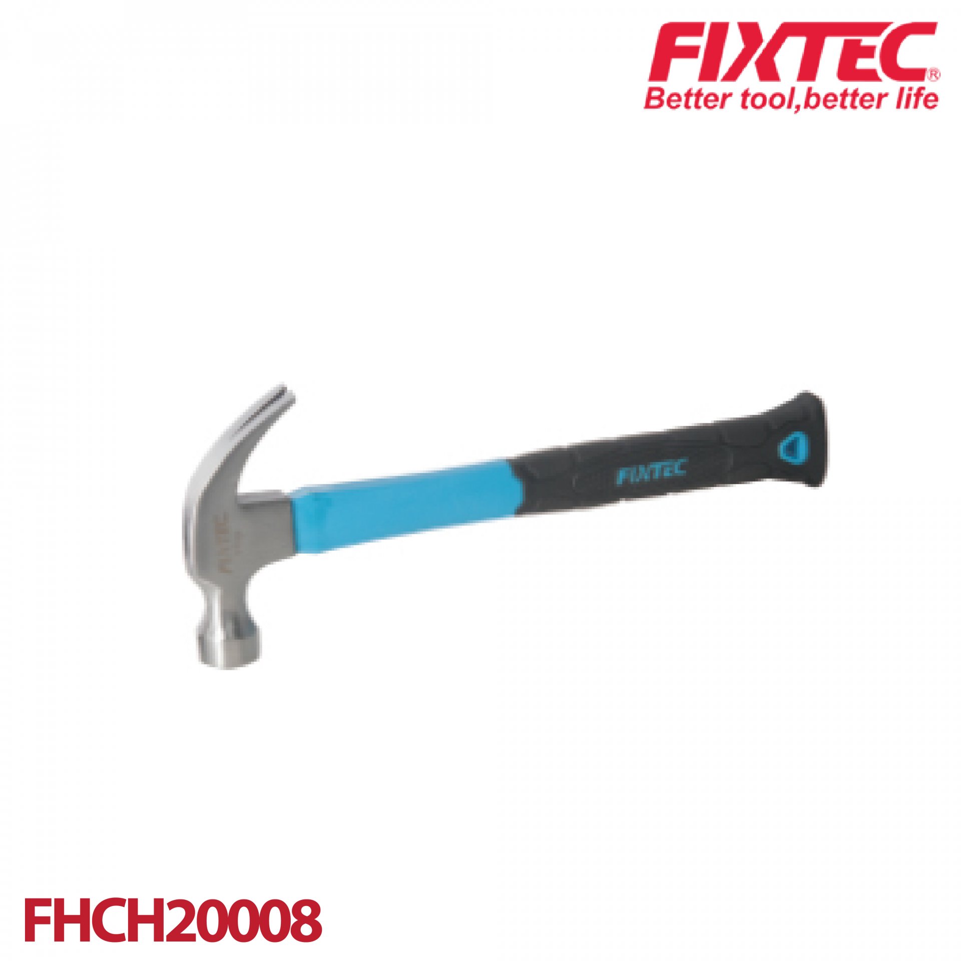 ค้อนหงอน ด้ามไฟเบอร์ 16oz FIXTEC FHCH20016
