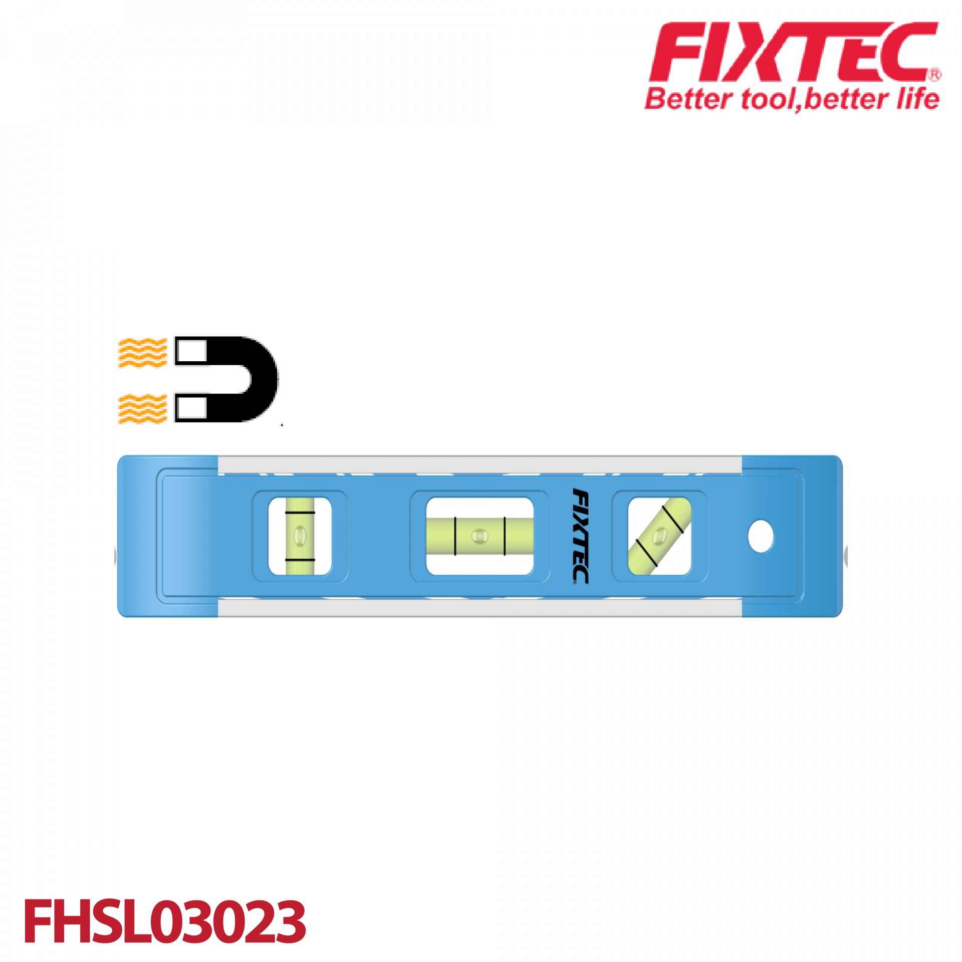 ระดับน้ำแม่เหล็กตอร์ปิโด FIXTEC FHSL03023
