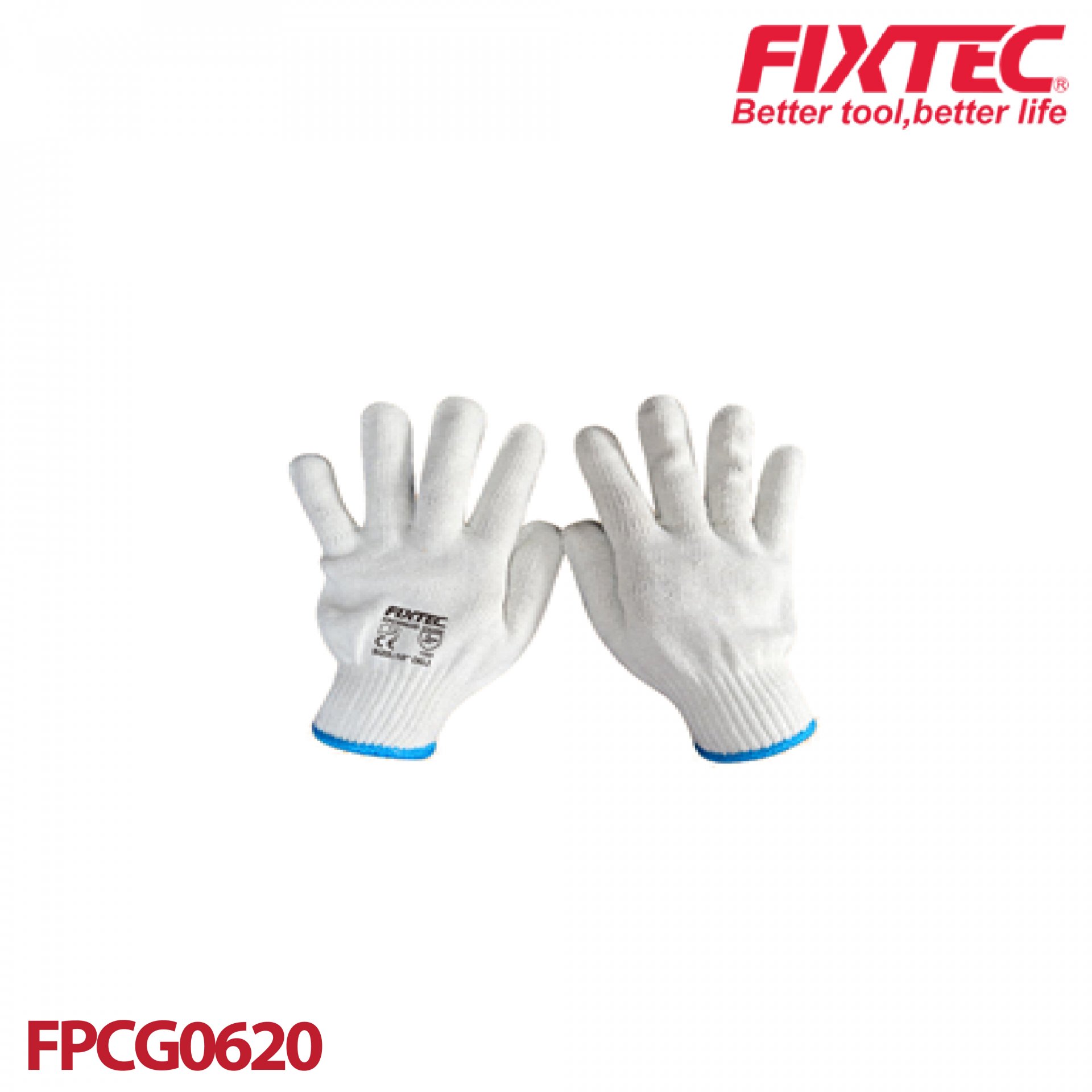 ถุงมือผ้าคอตตอน FIXTEC FPCG0620