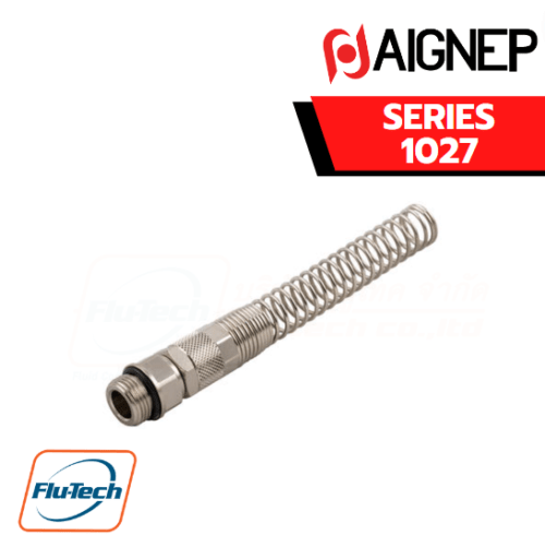AIGNEP SERIES 1027 | ORIENTING STRAIGHT MALE ADAPTOR (PARALLEL) + NUT WITH SPRING