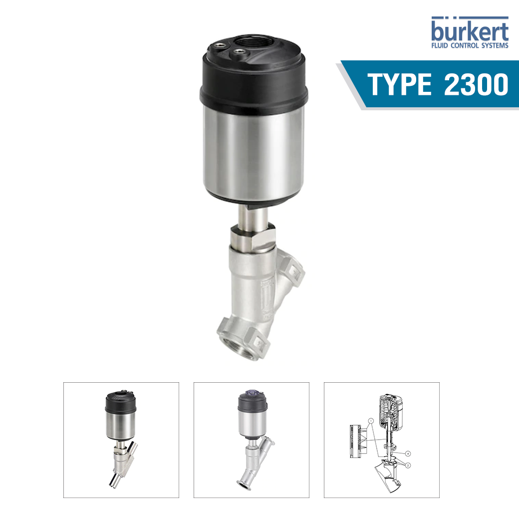 BURKERT TYPE 2300 - Pneumatically operated 2 way angle seat control valve ELEMENT