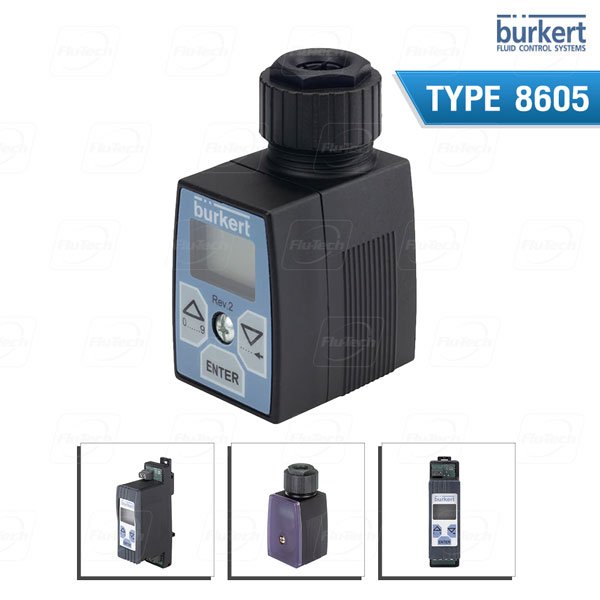 BURKERT TYPE 8605 - PWM control electronics for electromagnetic proportional valves