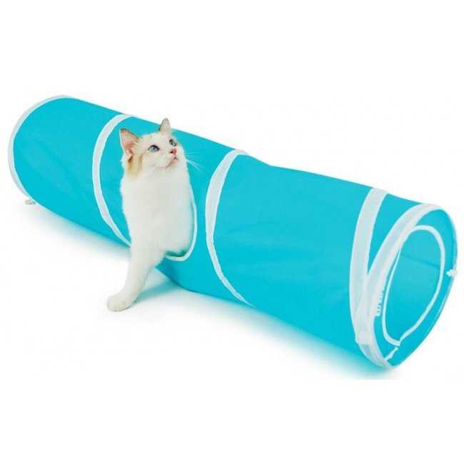 อุโมงแมว Spiral Cat Tunnel สีฟ้า