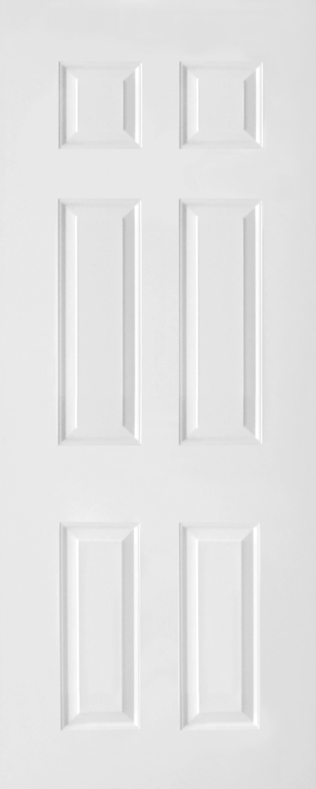 ประตู uPVC รุ่นภายนอก EXTERA สีขาว ลายไม้ บานลูกฟัก 6 ช่องตรง