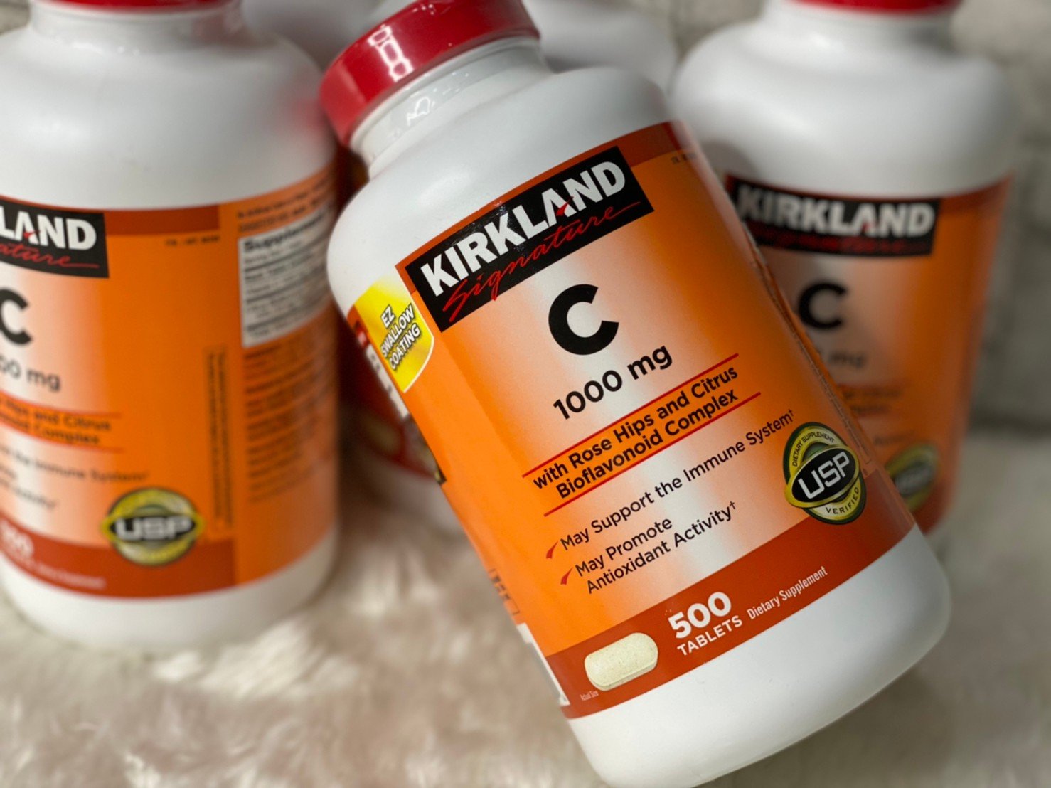 Kirkland Vitamin C 1000mg Rose Hips 500 เม็ด