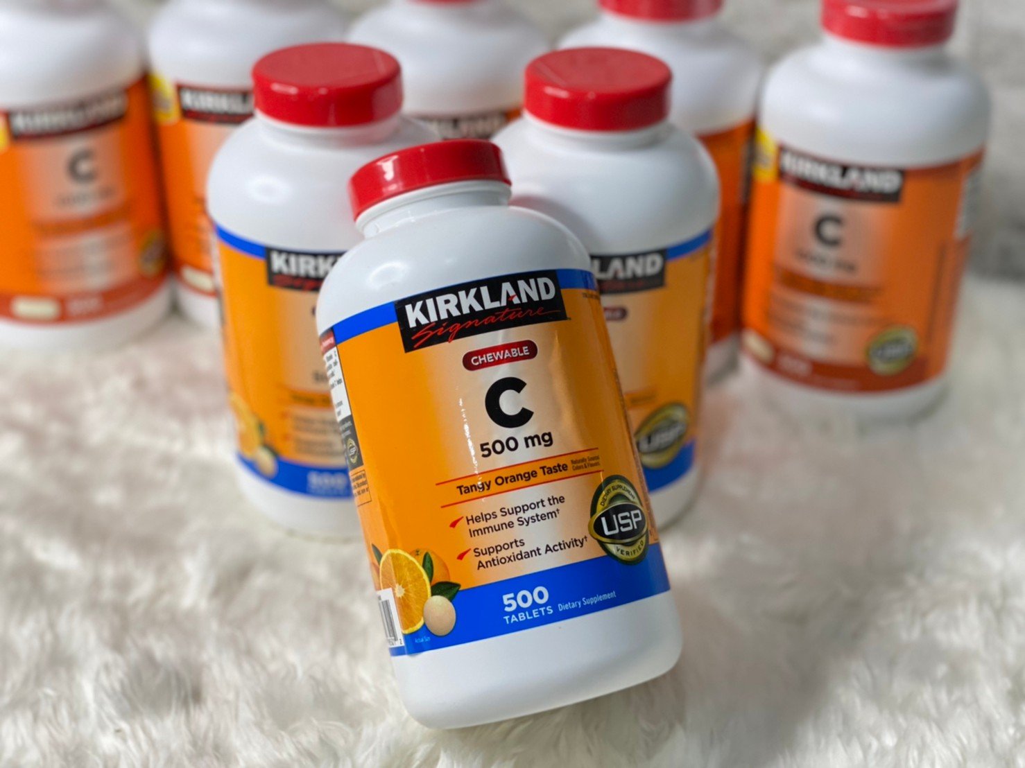 Kirkland Vitamin C 500mg chewable 500 เม็ด