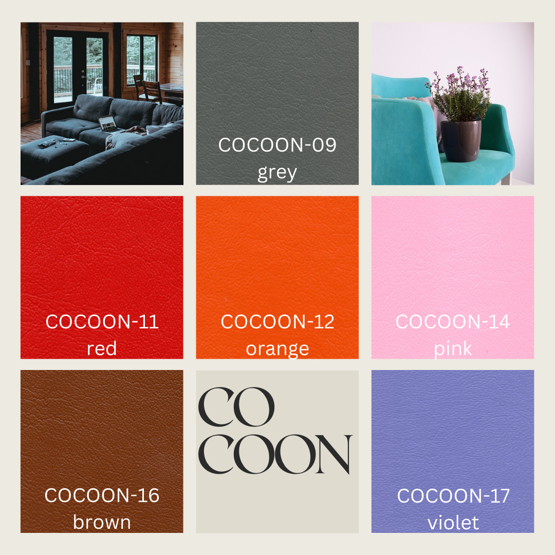 หนังเทียมลายเรียบสีพื้นรุ่นcocoon1