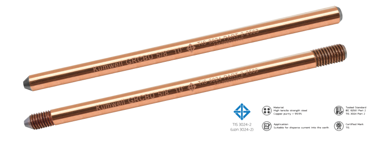 Ground Rod Accessories - Kumwell ผลิตภัณฑ์สำหรับระบบป้องกันฟ้าผ่า/ต่อลง ...