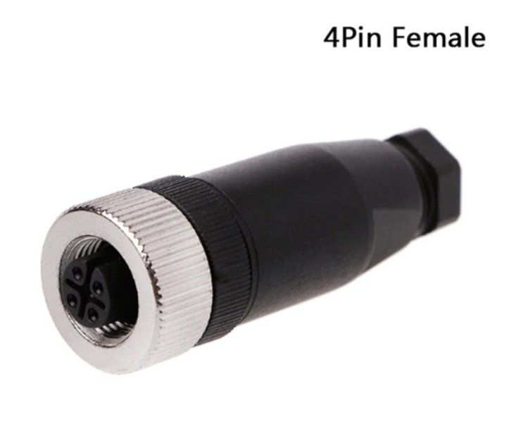 Industrial connector M12, 3Pin, 4Pin, 5Pin Male/Female - aura-automation