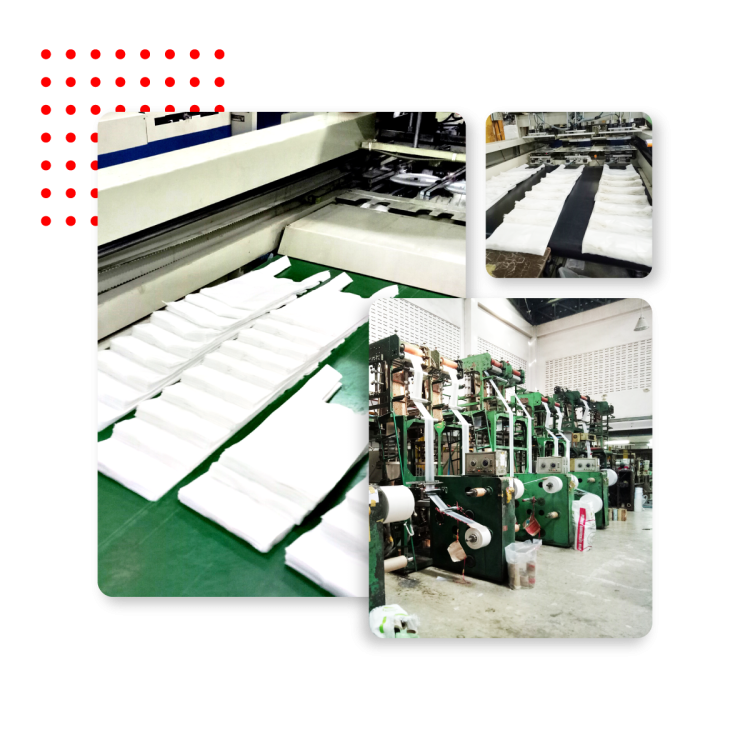 ภาพกระบวนการถุงพลาสติก