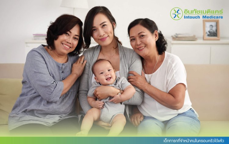 เด็กทารกที่จำหน้าคนในครอบครัวได้แล้ว