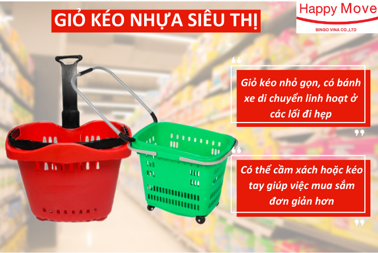Giỏ kéo siêu thị