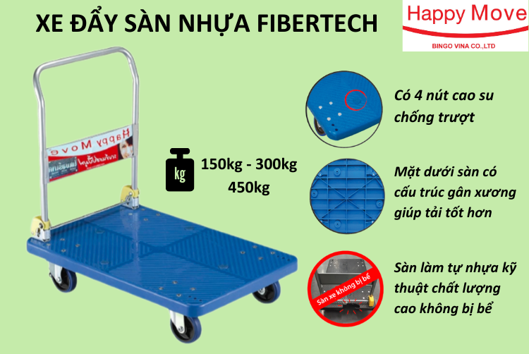 Xe đẩy hàng gấp gọn Fibertech 