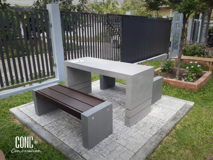 ชุดโต๊ะสนาม ม้านั่งสนาม ไฟเบอร์เรซิน