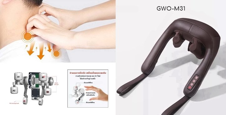 เครื่องนวดคอบ่า ไหล่ไฟฟ้า ไร้สาย, เครื่องนวดคอ, เครื่องนวดไฟฟ้า GOODSWELL
