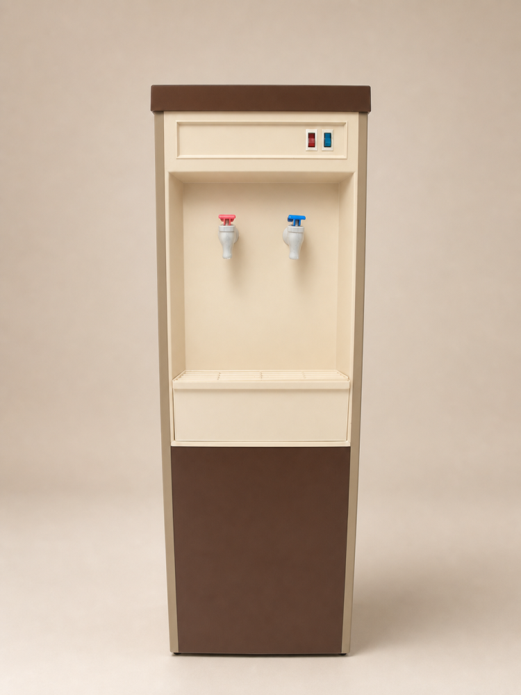Top loading water dispenser classic in beige background