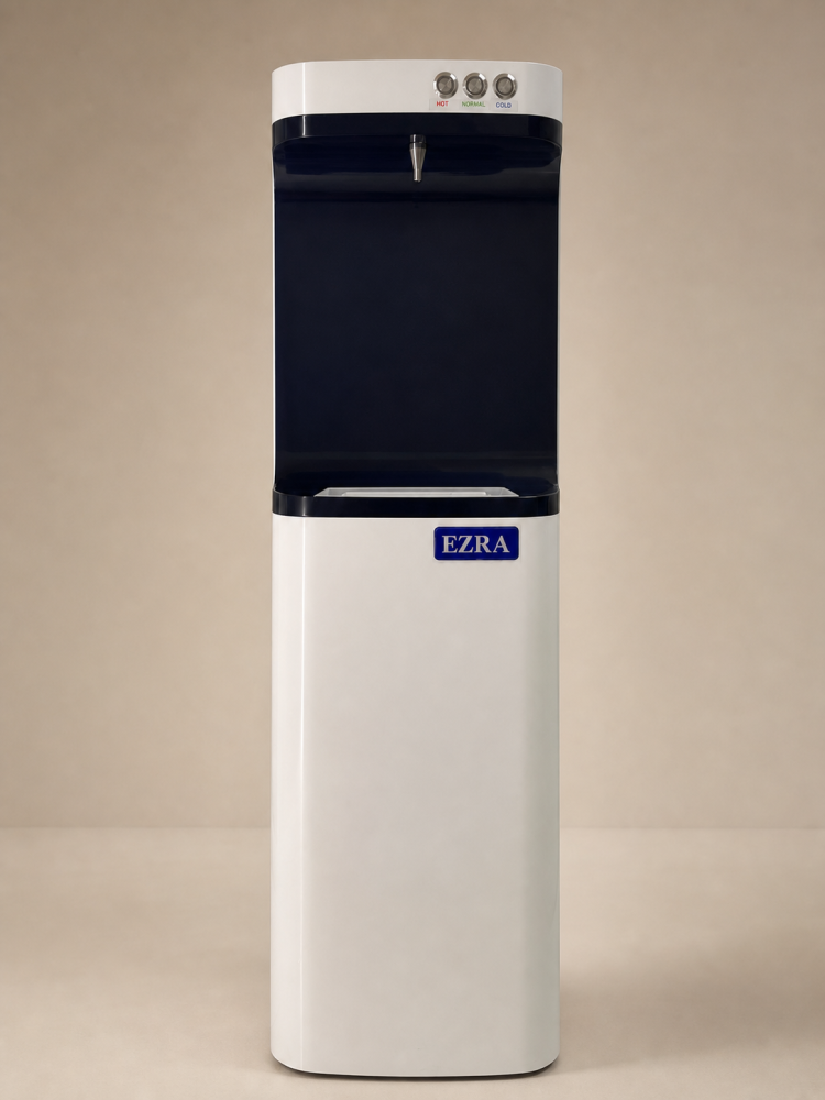 Bottom loading water dispenser ezra in beige background