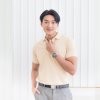 เสื้อโปโล "รุ่นไม่มีกระเป๋า" สีขาวครีม