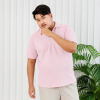 Plus Size Polo Shirt (No Pocket) - Lovely Pink