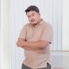 เสื้อโปโลพลัสไซส์ "ไม่มีกระเป๋า" สีนู๊ด