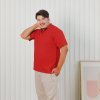 Plus Size Polo Shirt (No Pocket) - Red
