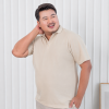 Plus Size Polo Shirt (No Pocket) - Beige(Cream)