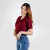 เสื้อโปโล รุ่นมีกระเป๋า สีเลือดหมู