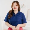 เสื้อโปโลพลัสไซส์ "มีกระเป๋า" สีกรมท่า