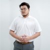 เสื้อโปโลพลัสไซส์ "ไม่มีกระเป๋า" สีขาว