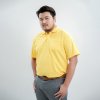 เสื้อโปโลพลัสไซส์ "มีกระเป๋า" สีเหลืองวันพ่อ