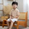 เสื้อโปโลเด็ก สไตล์มินิมอล สีเบจ(ครีม)