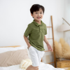 เสื้อโปโลเด็ก สไตล์มินิมอล สีชาเขียว