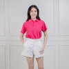 เสื้อโปโล "รุ่นไม่มีกระเป๋า" สีบานเย็น