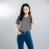 HAPPY TEE เสื้อยืด คอกลม แขนสั้น - สีเทา