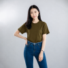 HAPPY TEE เสื้อยืด คอกลม แขนสั้น - สีเขียวทหาร