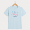 HAPPY TEE UNISEX T-SHIRT - Love Mom Forever (Blue)