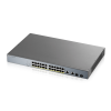 Zyxel Network 24-port GbE Smart Managed PoE Switch with GbE Uplink (GS1350-26HP)