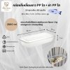 กล่องอาหาร กล่องใส่ปลาเผา PP ใส 1 ช่อง 2800 ml.+ฝา PP ใส